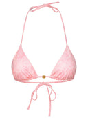 Versace 'Barocco' Pink Polyester Blend Bikini Top