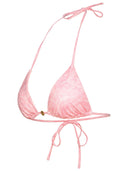 Versace 'Barocco' Pink Polyester Blend Bikini Top