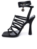 Versace sandali in raso nero