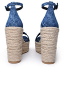 Versace sandali in denim azzurro