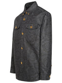 Versace 'Barocco' Anthracite Cotton Shirt