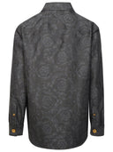 Versace 'Barocco' Anthracite Cotton Shirt