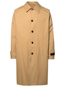 Versace 'Barocco' Beige Cotton and Silk Trench Coat