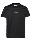 Maglietta di cotone nero di maison margiela