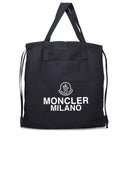 Bolso de mezcla de algodón negro moncler