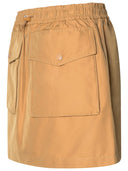 Moncler Cargo Miniskirt In Beige Cotton Blend