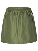 Moncler Green Cotton Blend Cargo Miniskirt