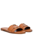 Moncler 'Bell' Slippers In Caramel Lear