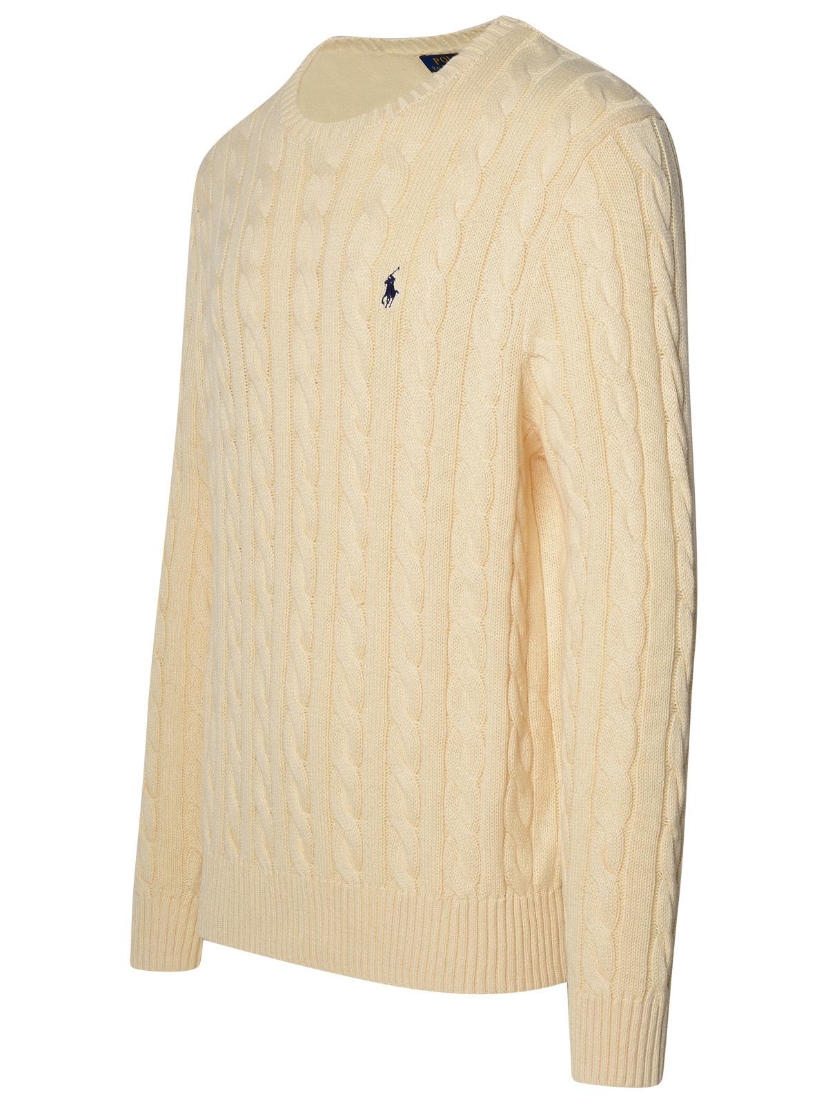 Polo Ralph Lauren Elfenbeinfarbener Baumwollpullover