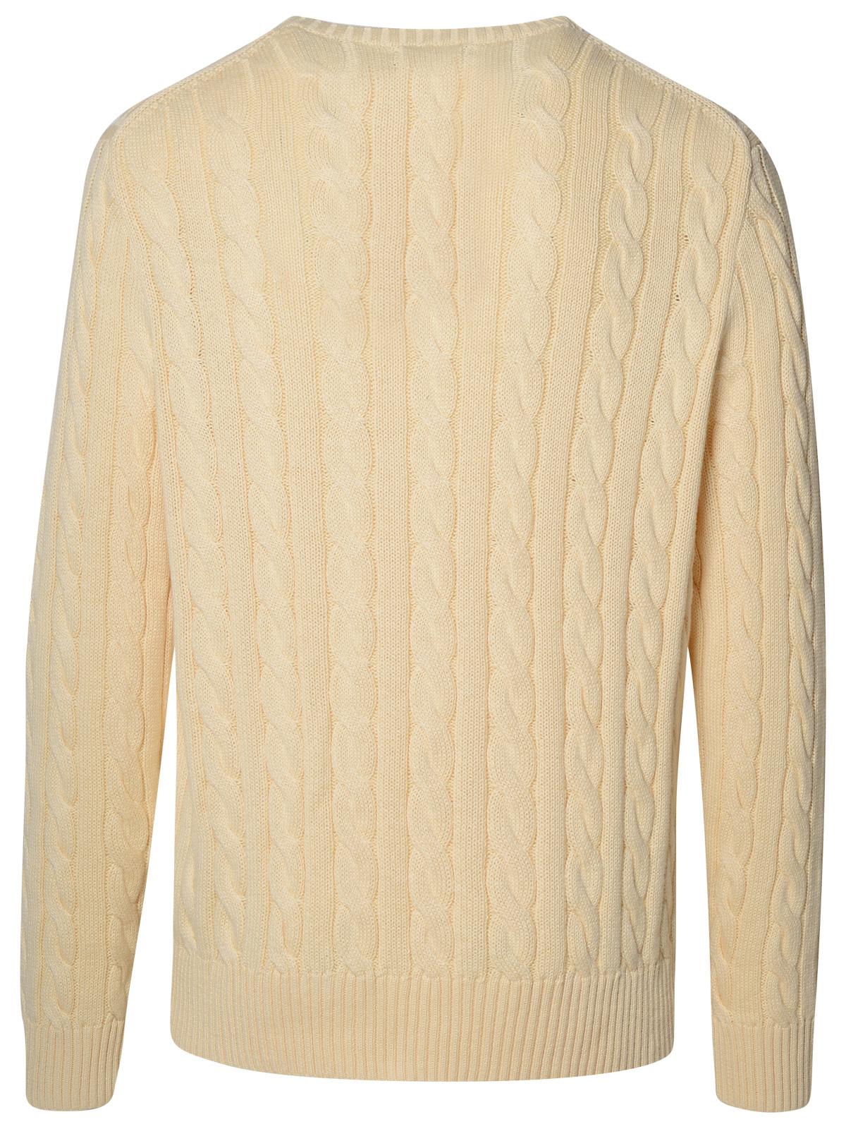 Polo Ralph Lauren Elfenbeinfarbener Baumwollpullover