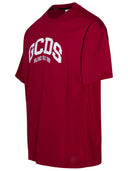 GCDS Bourgogne en coton T-shirt