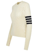 Thom Browne Cream maagdelijke wollen trui