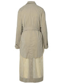 Maison Margiela 'Décortiqué' Reversible Grey Nylon Blend Trench Coat