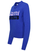 Ganni Blue Wool Blend Sweater