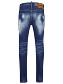 Dsquared2 Blue Cotton Blend Jeans