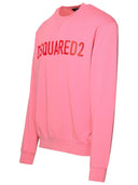 Sudadera de algodón rosa dsquared2