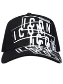 Sombrero de algodón negro dsquared2