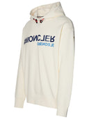 Moncler Grenoble Ivory Cotton Felpa