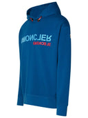 Moncler Grenoble Blue Cotton Felpa
