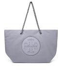 Tory Burch 'Ella' Grey Recycled Nylon Shopping Bag