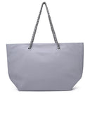 Tory Burch 'Ella' Grey Recycled Nylon Shopping Bag