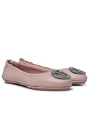 Tory Burch 'Minnie Travel' Pink Lear Ballet Flats