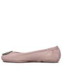 Tory Burch 'Minnie Travel' Pink Lear Ballet Flats