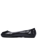 Tory Burch 'Minnie Travel' Black Lear Ballet Flats