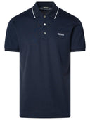 Zegna Polo Shirt In Blue Cotton