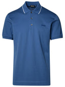 Zegna Poloshirt in blauer Baumwolle