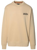 Sweat-shirt en coton beige zegna beige