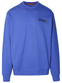 Zegna Blue Cotton Sweatshirt