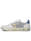 Premiata 'Basket Clayd' Cream Lear Blend Sneakers
