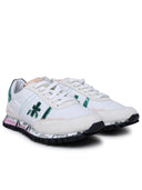 Premiata 'Seand' White Fabric And Lear Sneakers
