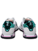 Premiata 'Seand' White Fabric And Lear Sneakers