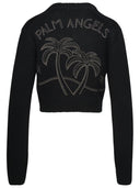 Palm Angels Black Wool Blend Sweatshirt