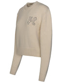 Palm Angels Beige Wool Blend Sweater