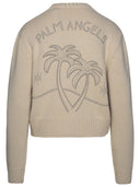 Palm Angels Beige Wool Blend Sweater