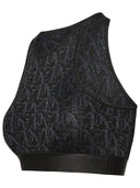 Palm Angels Black Viscose Blend Top