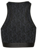 Palm Angels Black Viscose Blend Top