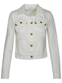 Palm Angels White Denim Jackets