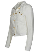 Palm Angels White Denim Jackets