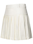 Palm Angels White Cotton Miniskirt