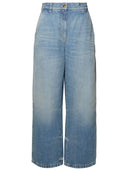 Palm Angels Light Blue Cotton Jeans