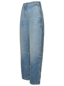 Palm Angels Light Blue Cotton Jeans