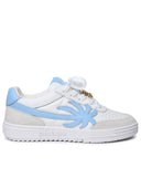 Palm Angels 'Palm Beach University' White Lear Sneakers