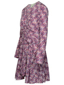 Abito di seta viola "usmara" di Isabel Marant