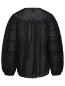 Isabel Marant Black Cotton Blend Blouse