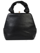 Jil Sander 'Goji Square' Small Black Lear Bag