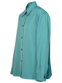 Jil Sander Turquoise Wool Shirt